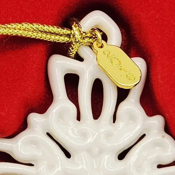 Lenox 2016 Snow Fantasies Cross Christmas Ornament w Box 859554 Excellent Cond - Picture 2 of 8